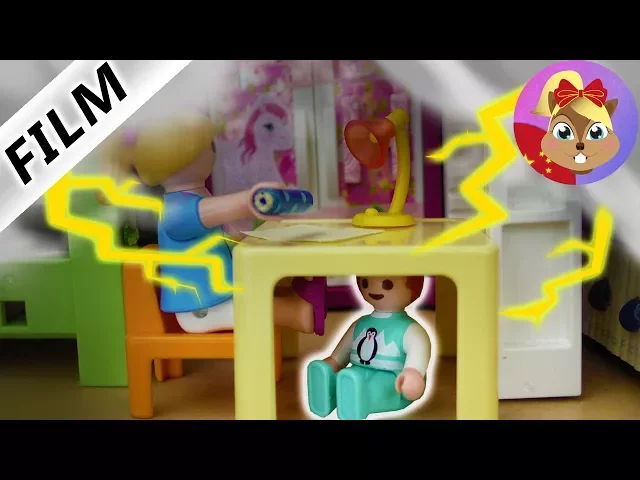 摩比游戏 playmobil 玩偶影片 艾玛害怕打雷闪电?哦,救命~